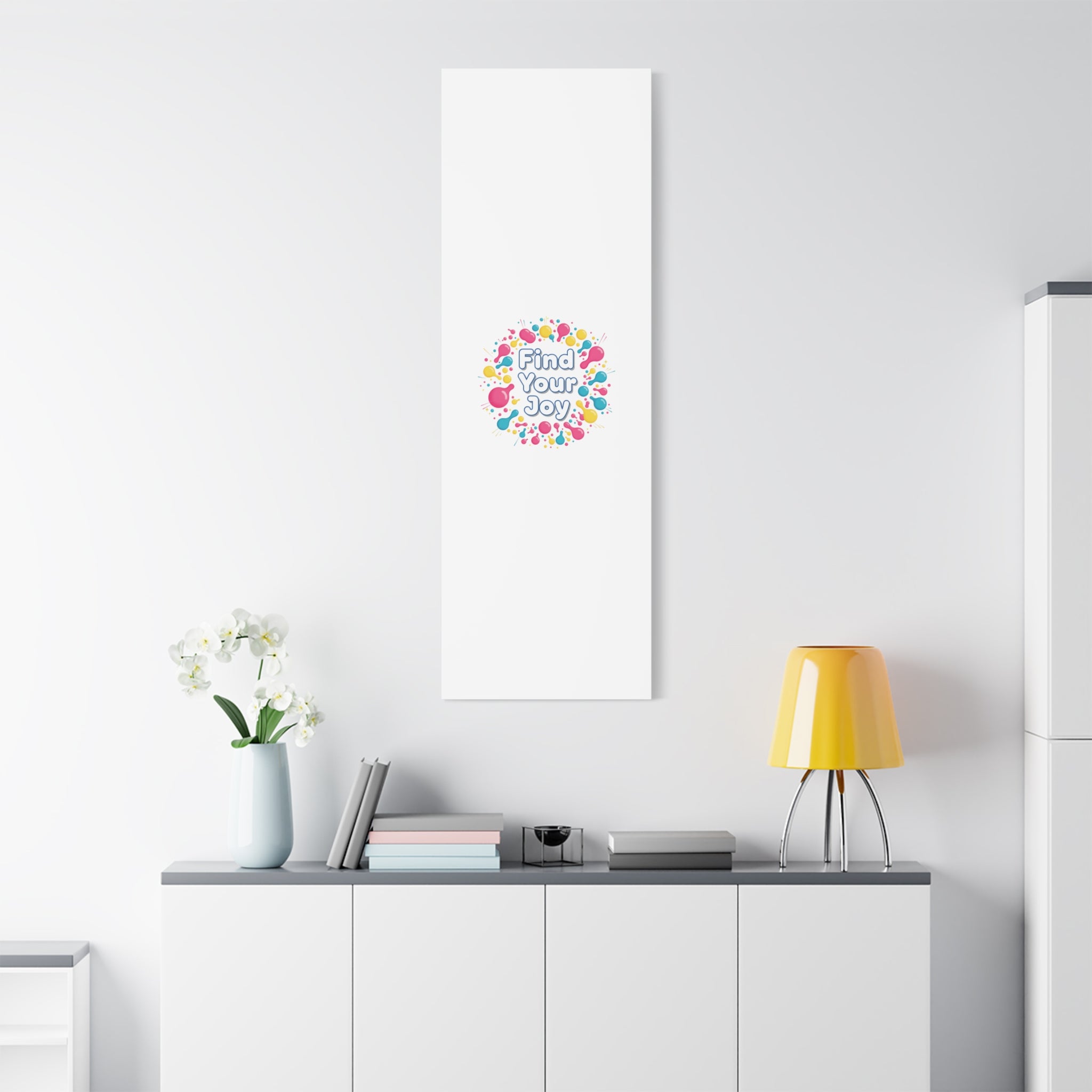 Find Your Joy Canvas | Dopamine Decor, Neon Gradient Squiggle Art