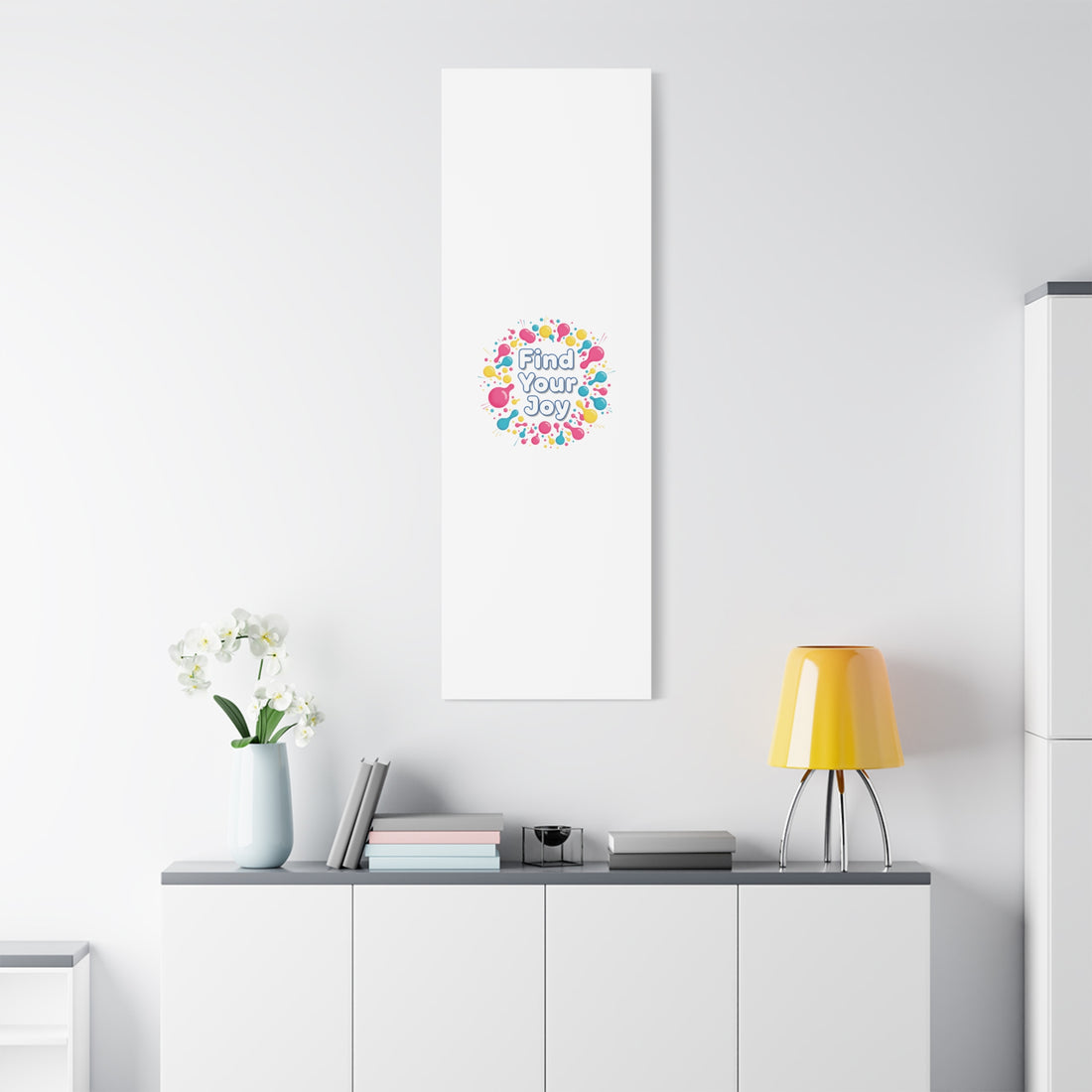 Find Your Joy Canvas | Dopamine Decor, Neon Gradient Squiggle Art