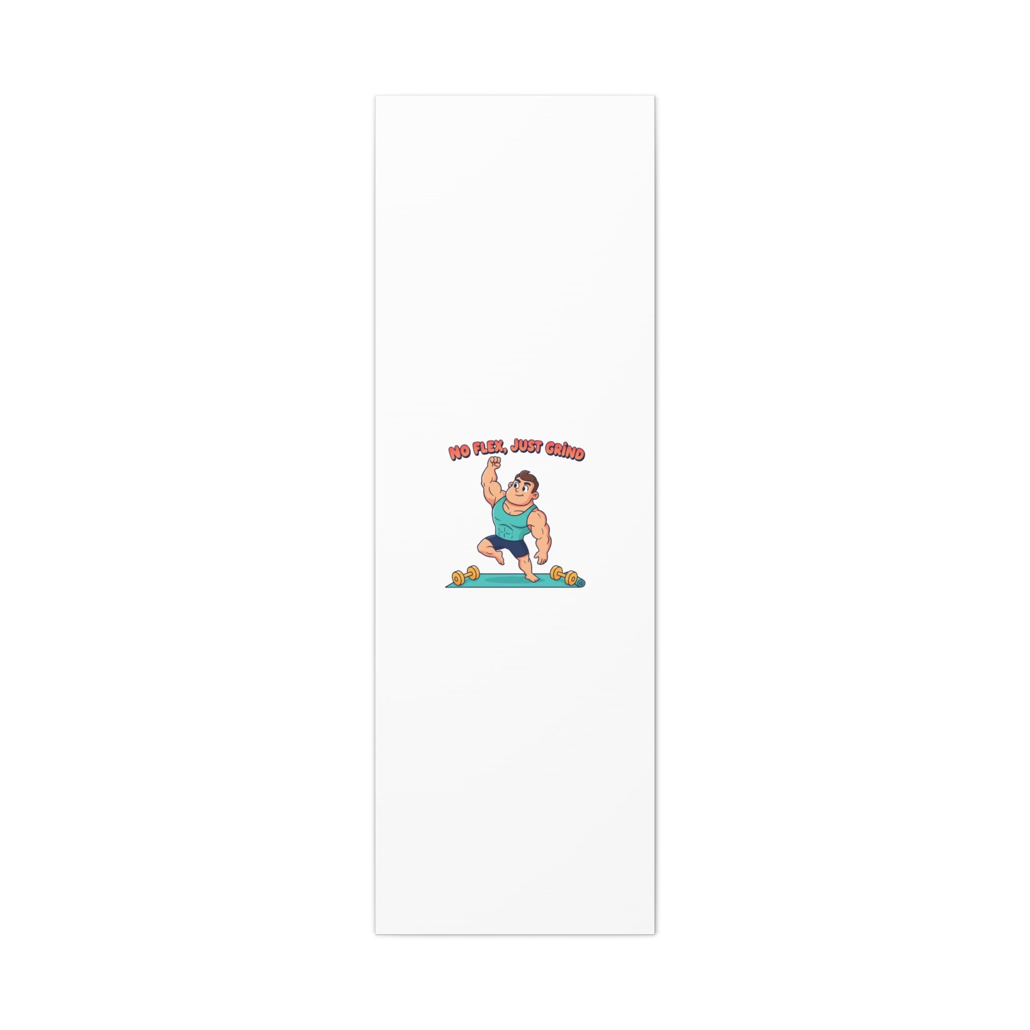 No Flex Just Grind canvas, Gymtimidation humor wall art | start small fitness décor