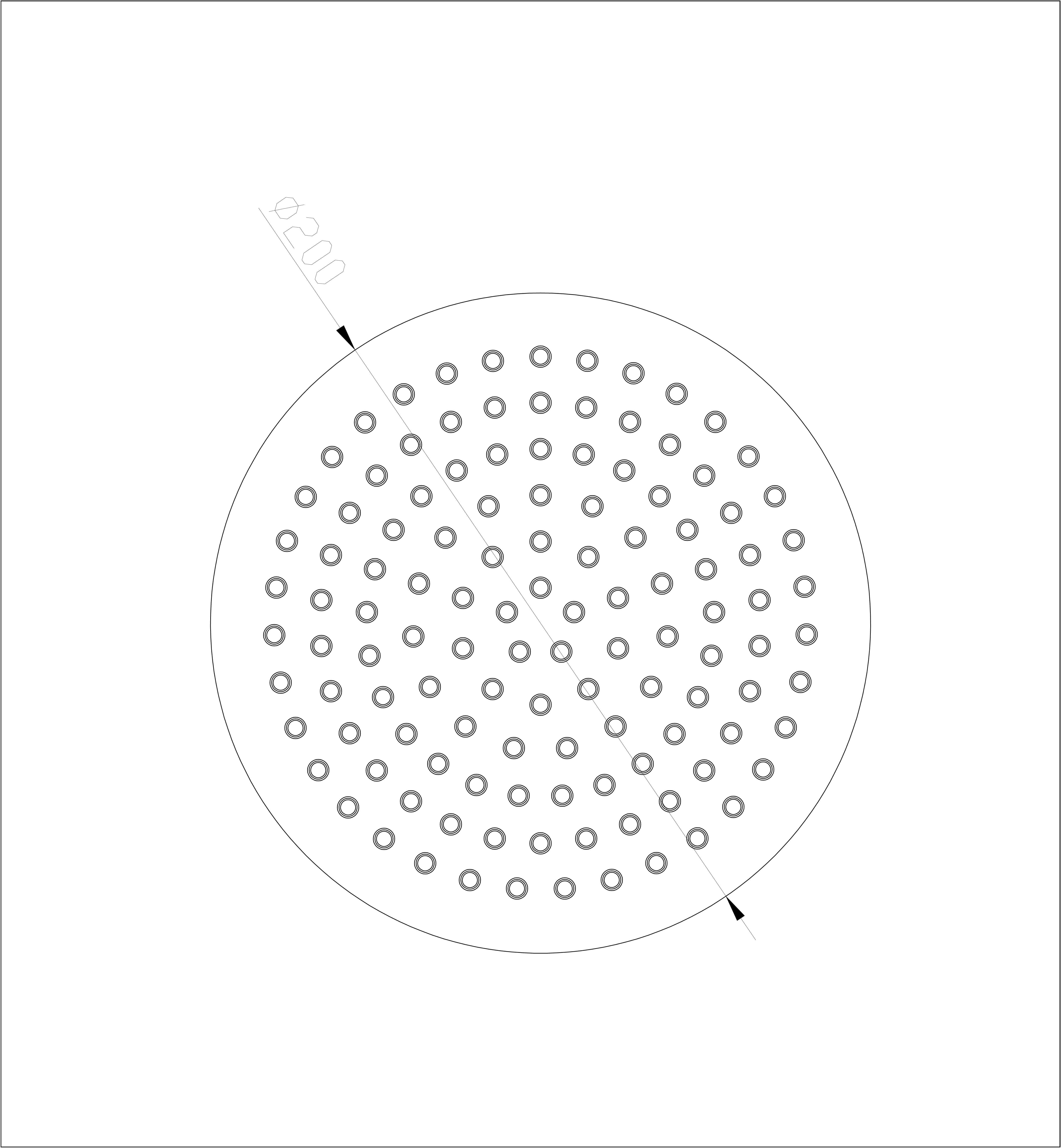 304 hoofddouche rond 20 cm geborsteld RVS