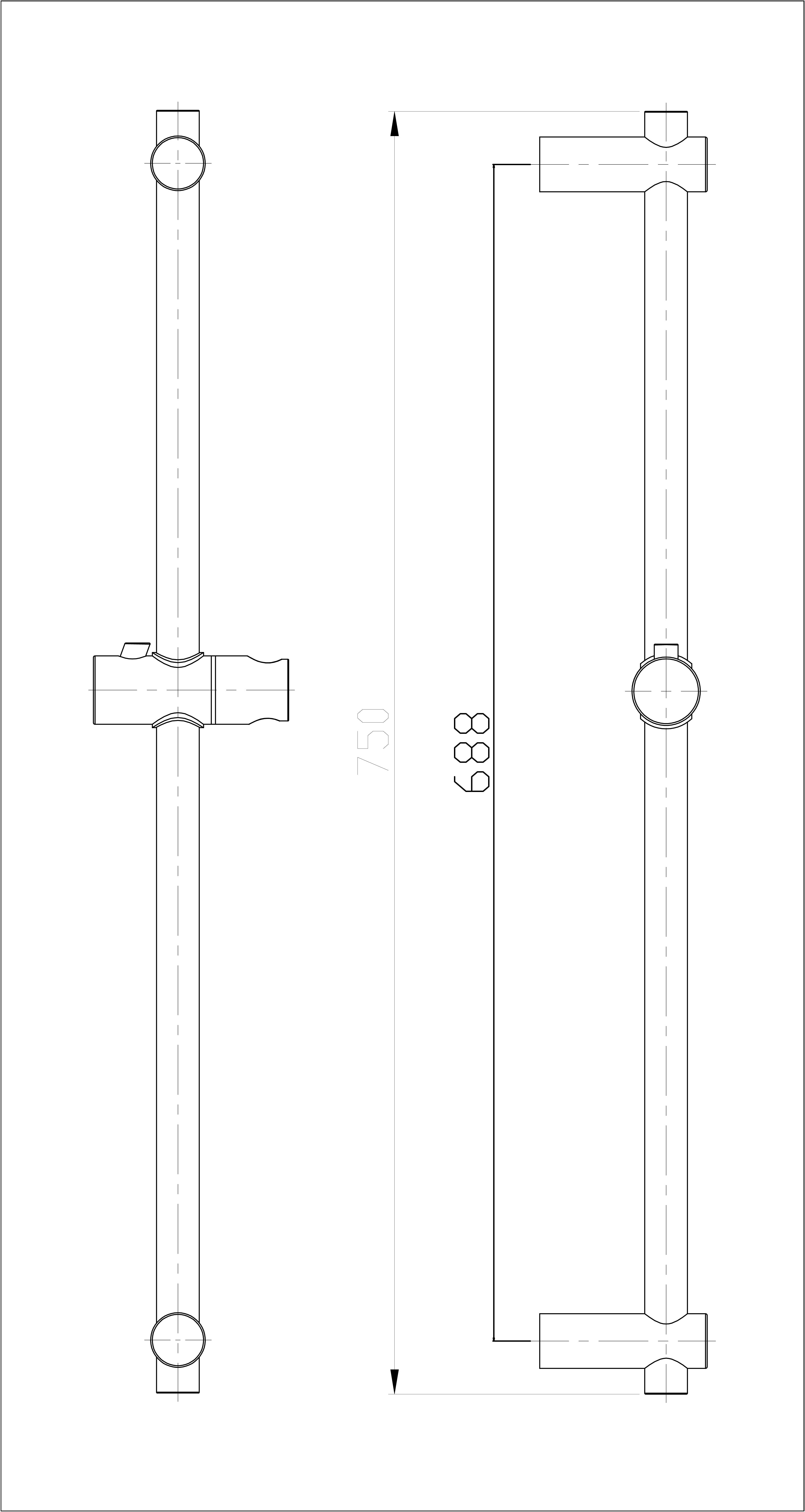 304 glijstang 75 cm geborsteld RVS