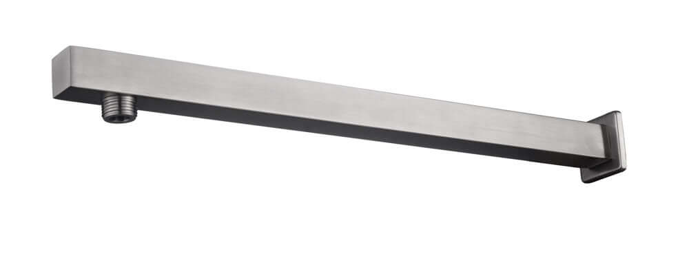 304 douchearm met muurbevestiging vierkant 40 cm geborsteld RVS
