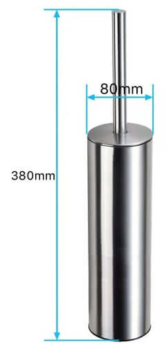 304 toiletborstel met houder RVS