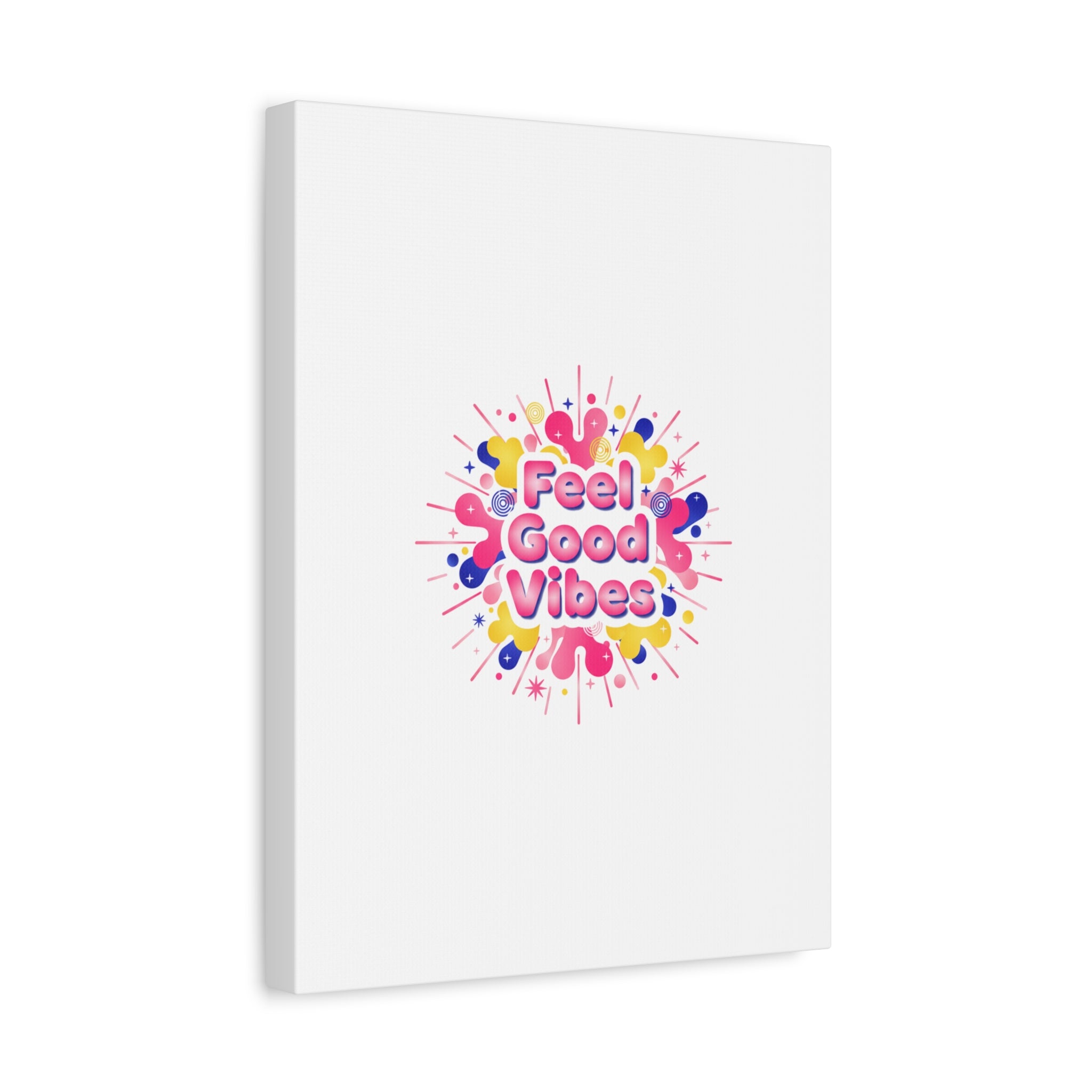 Feel Good Vibes Canvas | Dopamine Decor, Neon Gradient Squishy Art