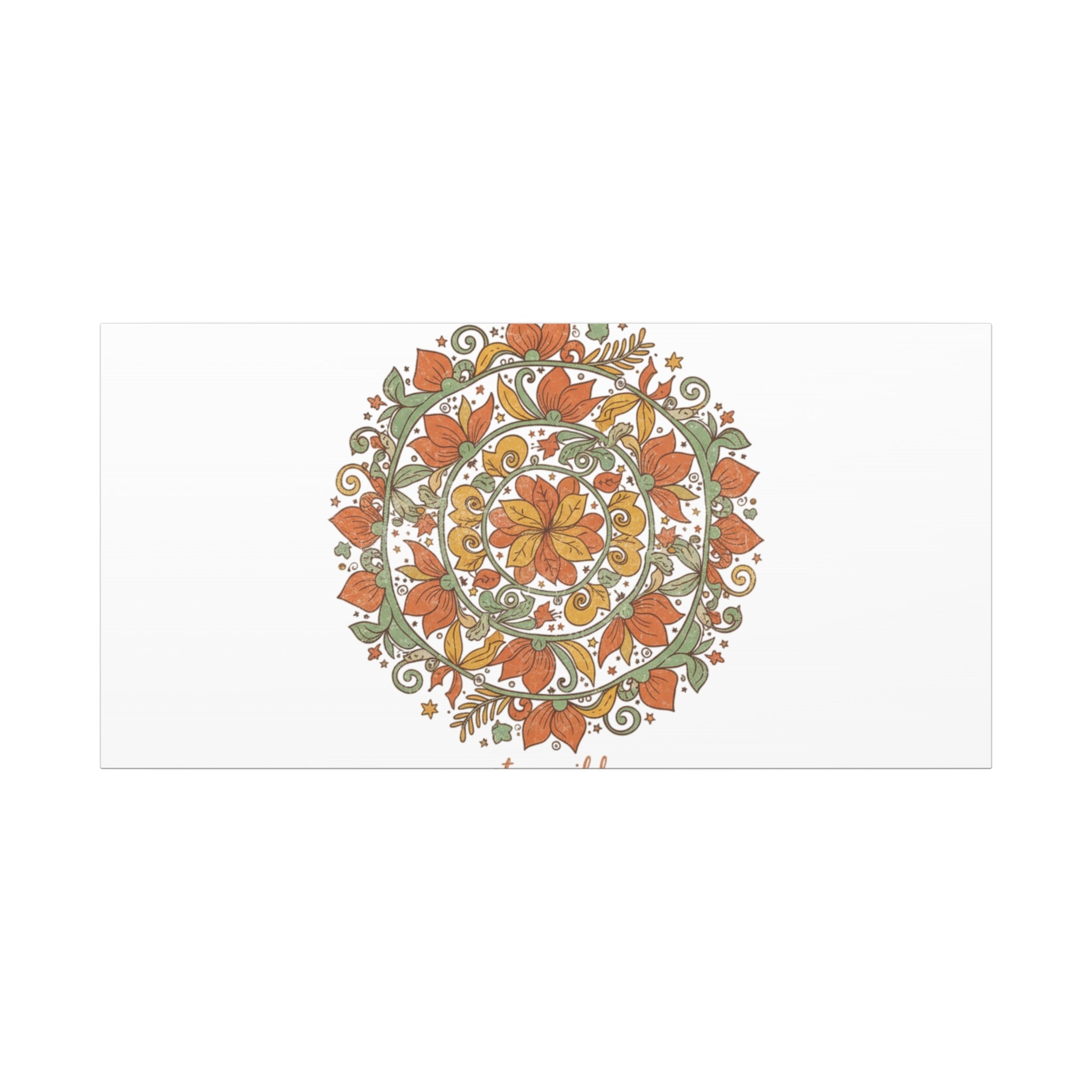 Stay Wild Mandala Canvas, Boho Paisley Wall Art | Artisanal Boho Print