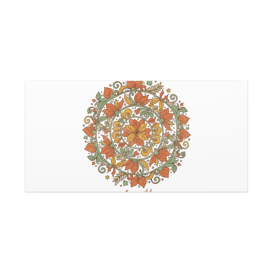 Stay Wild Mandala Canvas, Boho Paisley Wall Art | Artisanal Boho Print