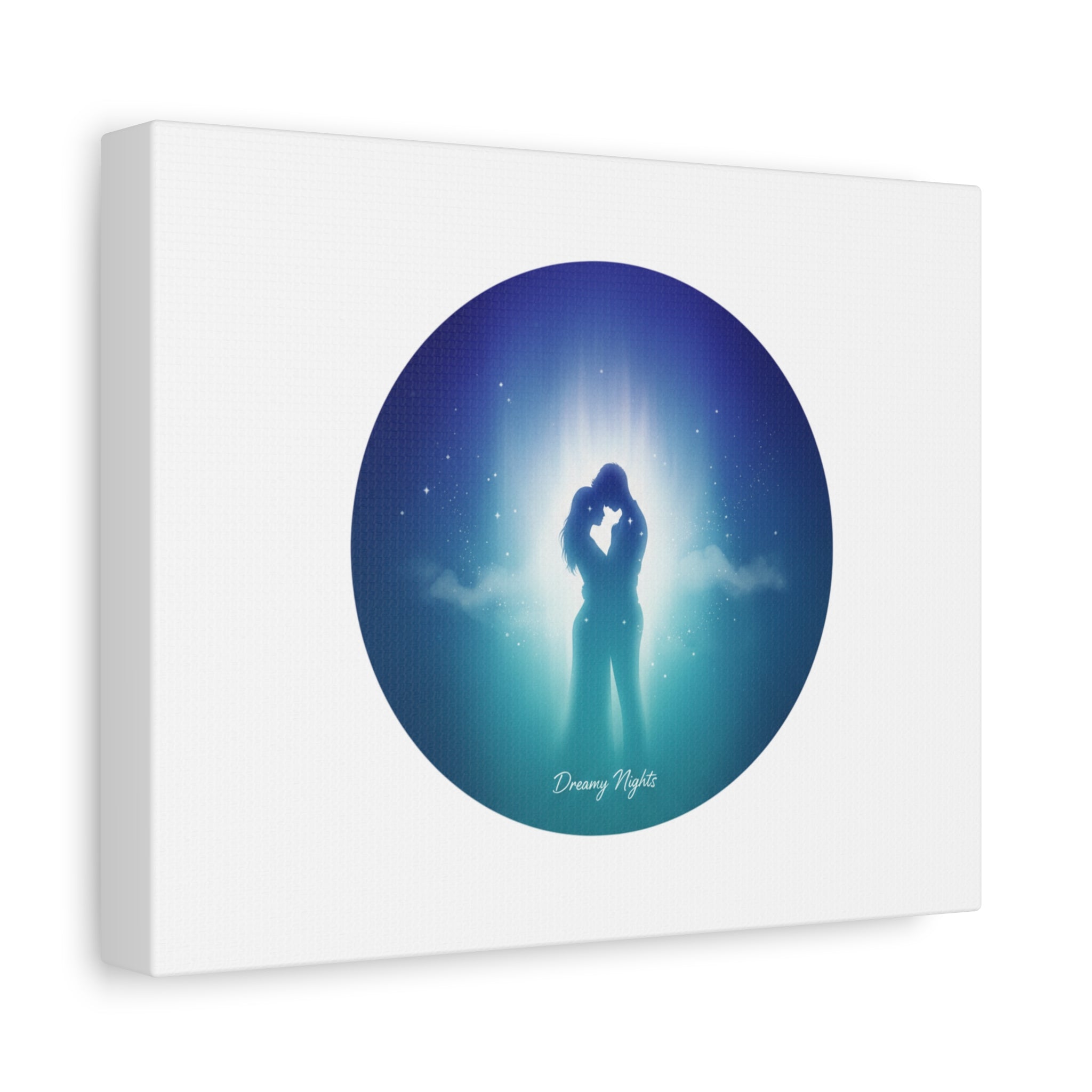 Dreamy Nightscape Canvas | Afterlight Atmospheric Print, Luminous Night Bloom