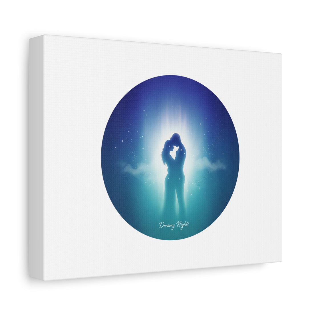 Dreamy Nightscape Canvas | Afterlight Atmospheric Print, Luminous Night Bloom