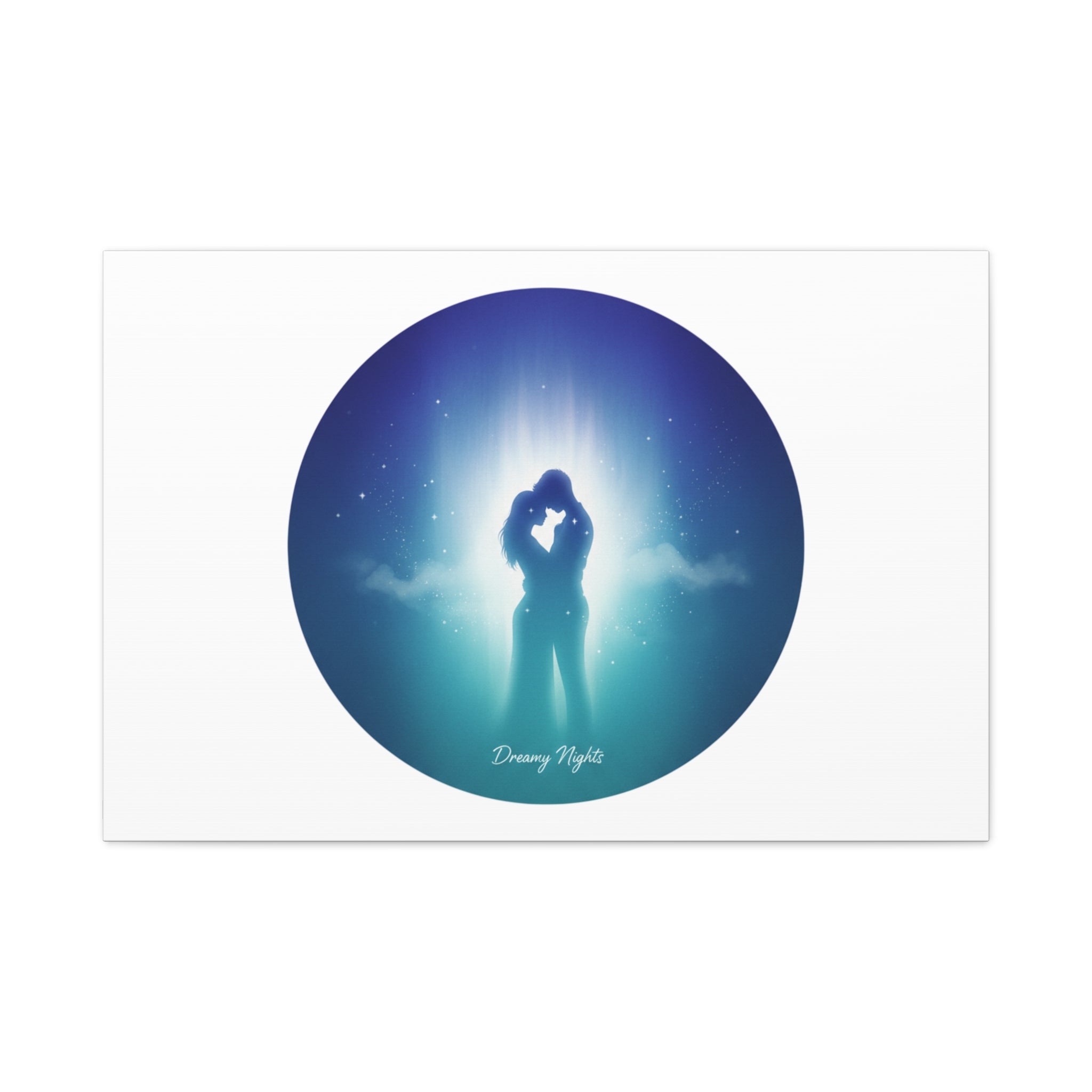 Dreamy Nightscape Canvas | Afterlight Atmospheric Print, Luminous Night Bloom