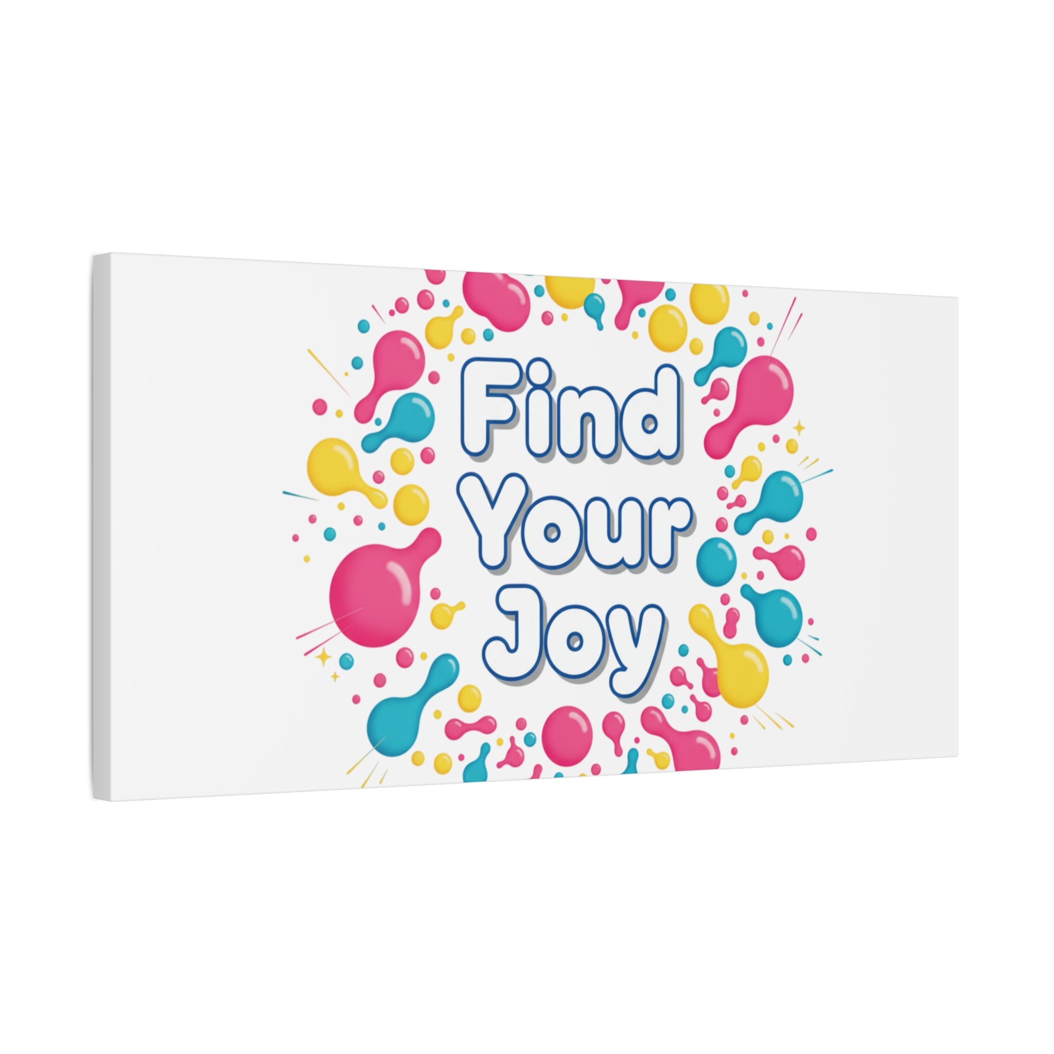 Find Your Joy Canvas | Dopamine Decor, Neon Gradient Squiggle Art