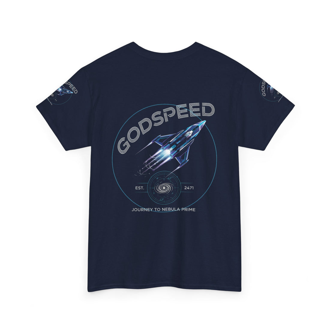Rocket Space Unisex Tee - Godspeed to the Stars Design - Goat Corp