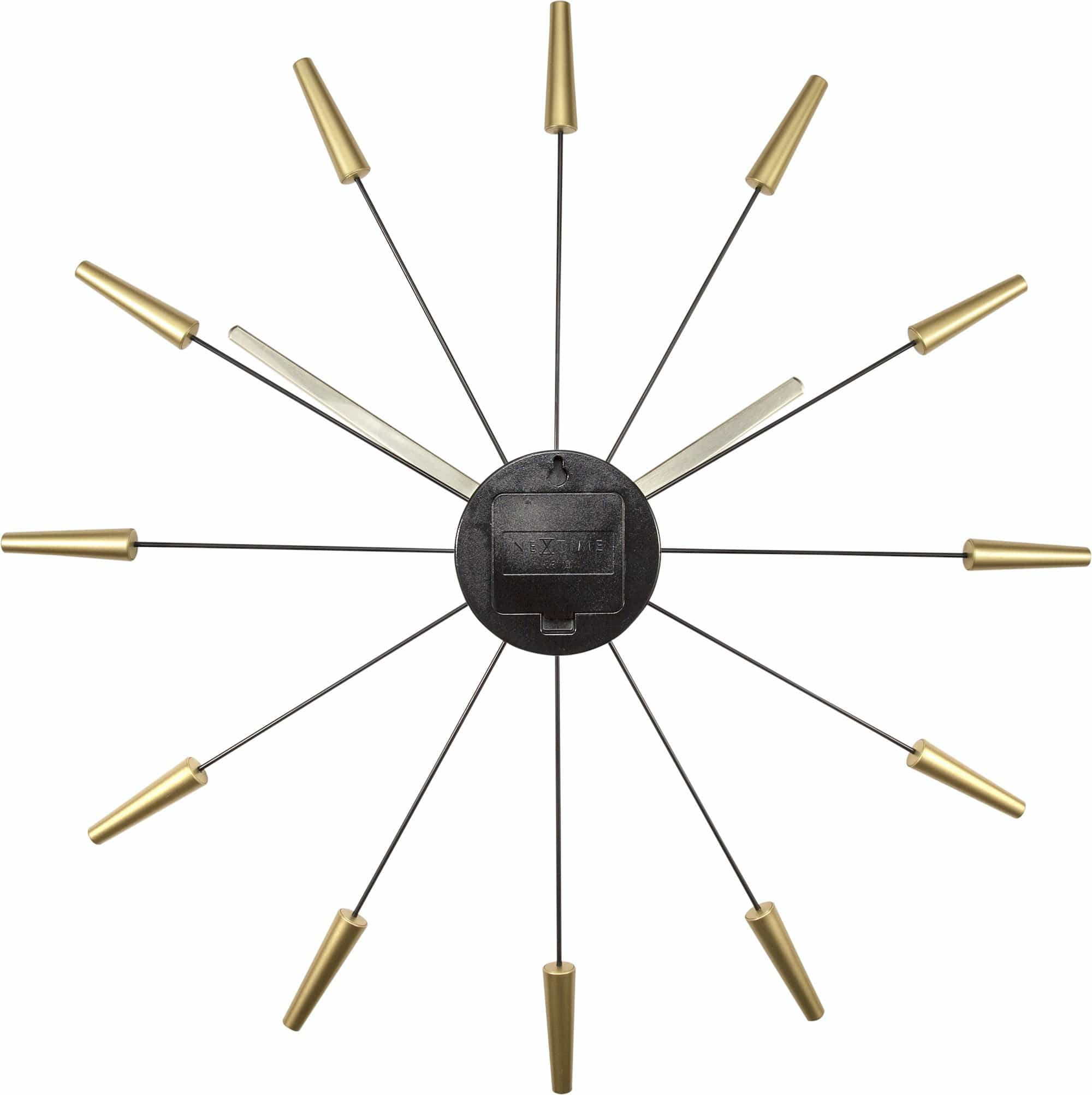 Silent Wall clock - Vintage - 58cm - Stainless Steel - 'Plug Inn' - Goat Corp