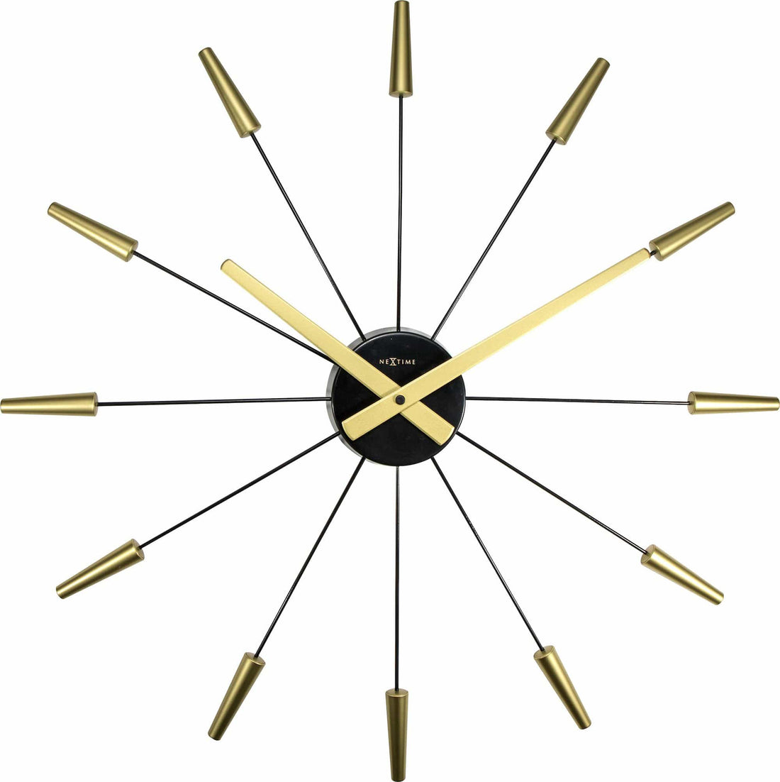 Silent Wall clock - Vintage - 58cm - Stainless Steel - 'Plug Inn' - Goat Corp