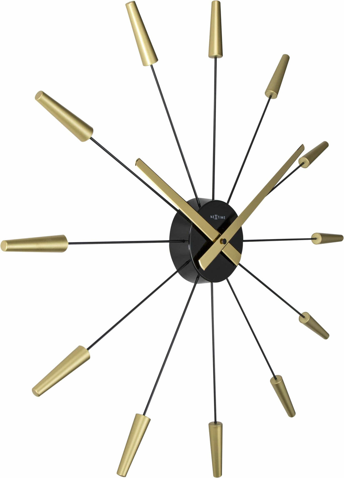 Silent Wall clock - Vintage - 58cm - Stainless Steel - 'Plug Inn' - Goat Corp