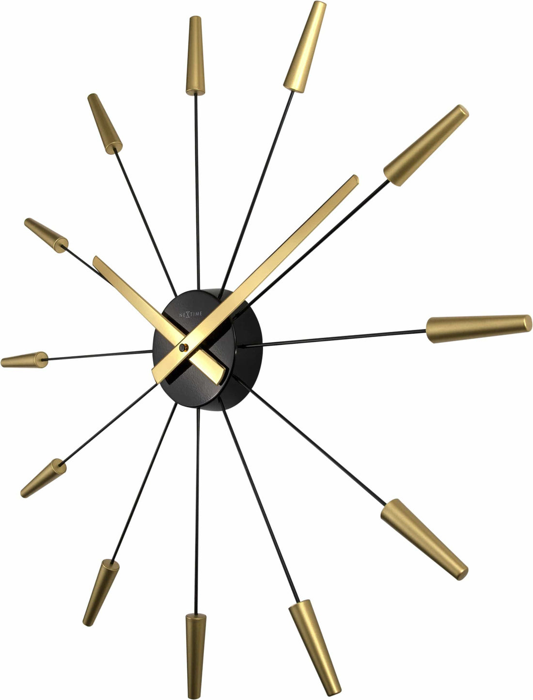 Silent Wall clock - Vintage - 58cm - Stainless Steel - 'Plug Inn' - Goat Corp