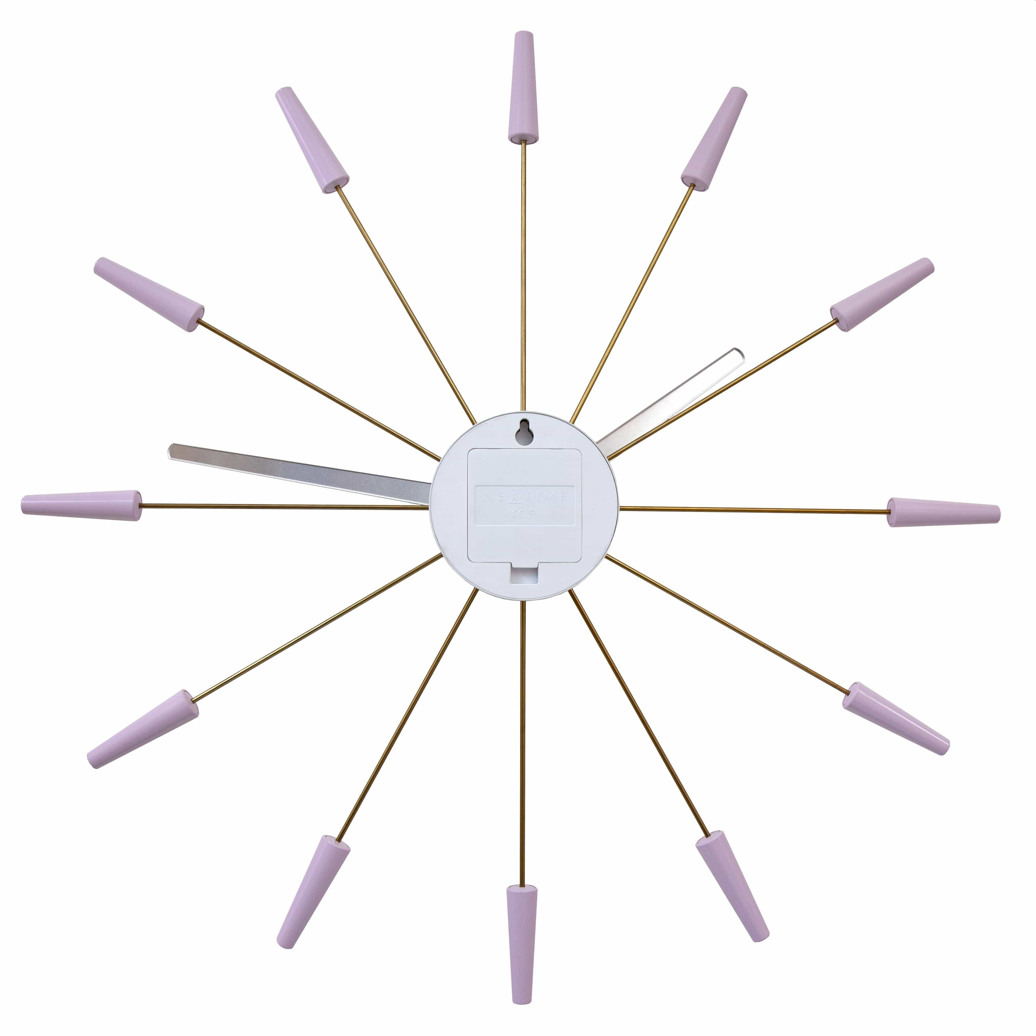 Silent Wall clock - Vintage - 58cm - Stainless Steel - 'Plug Inn' - Goat Corp