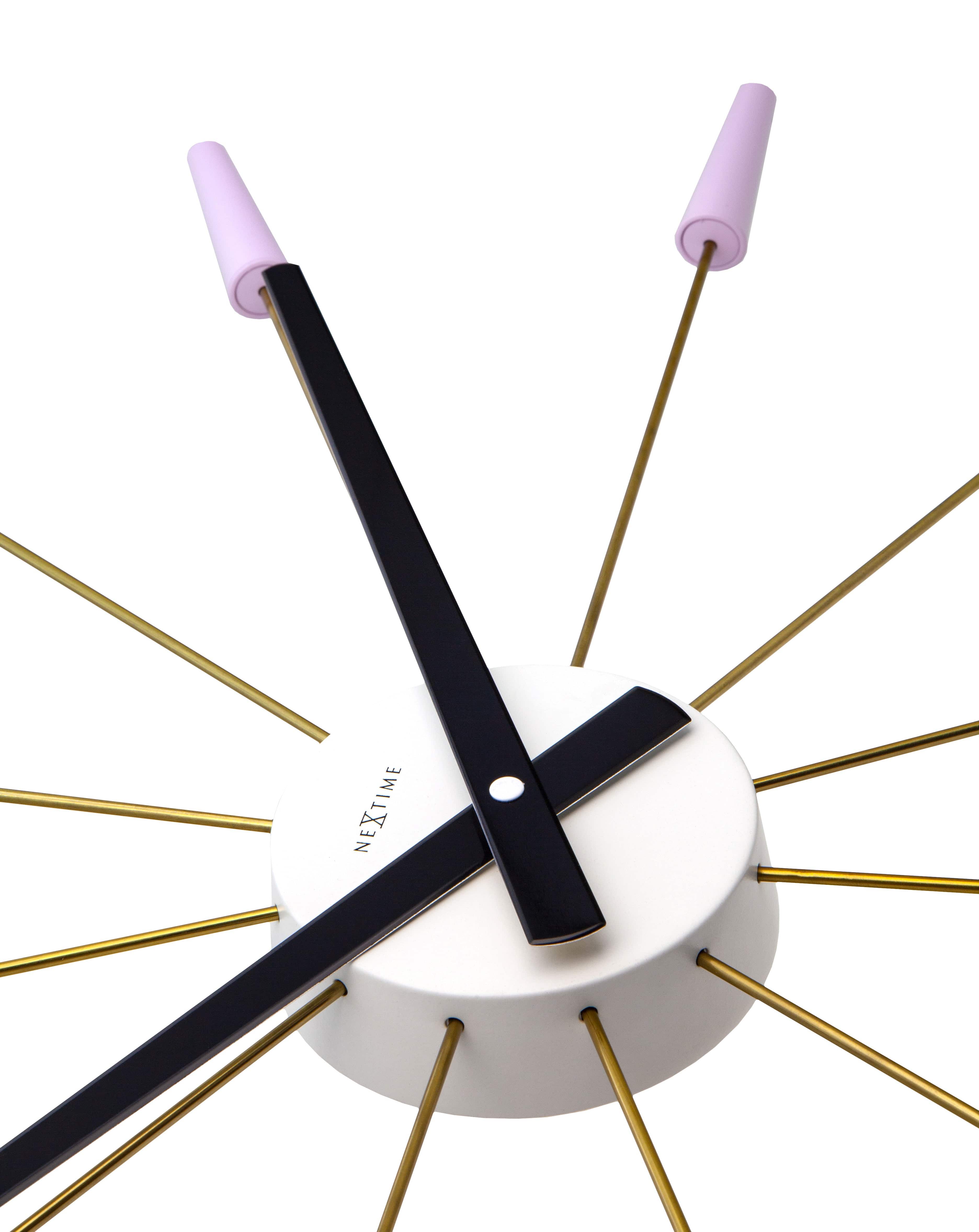 Silent Wall clock - Vintage - 58cm - Stainless Steel - 'Plug Inn' - Goat Corp