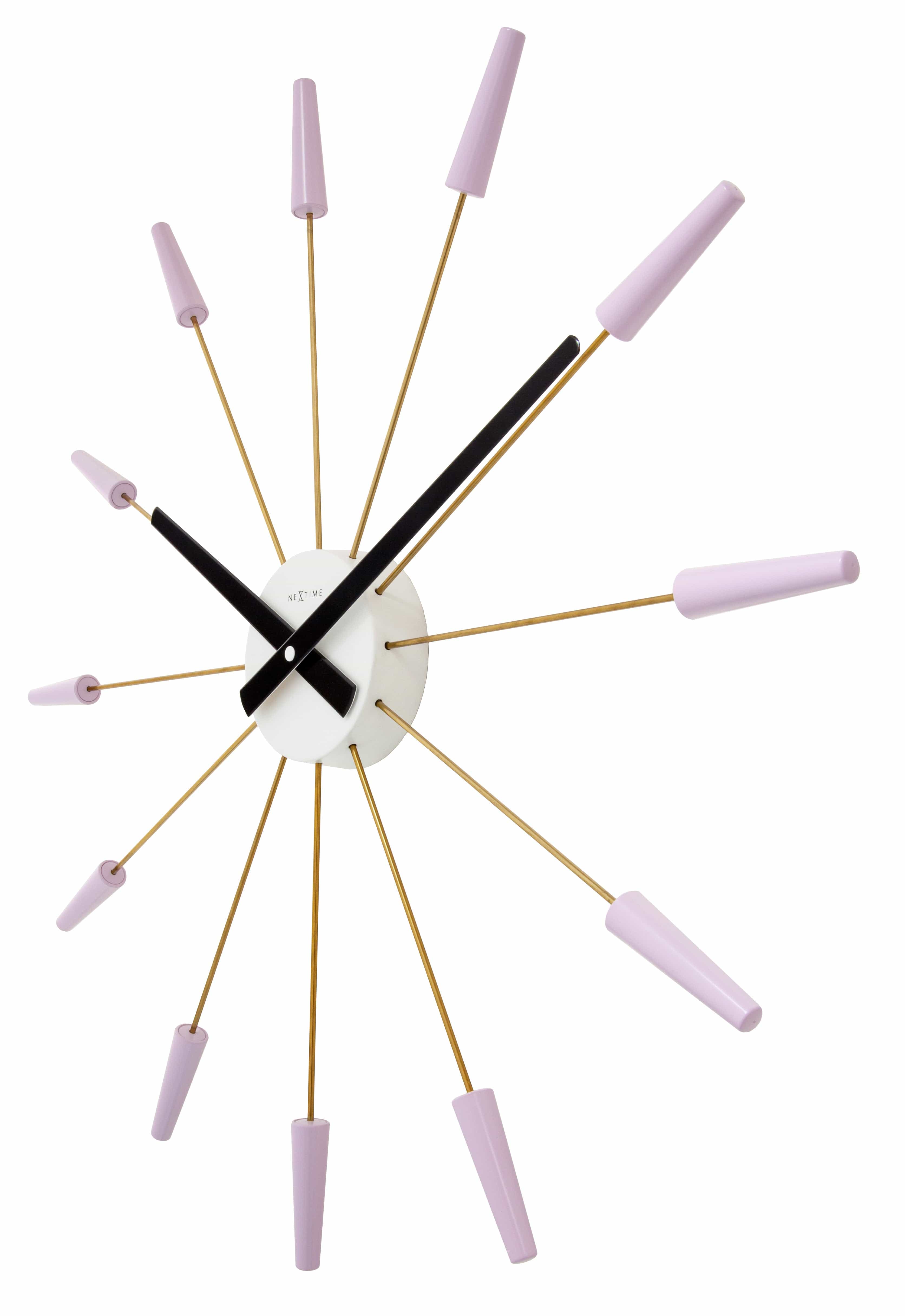 Silent Wall clock - Vintage - 58cm - Stainless Steel - 'Plug Inn' - Goat Corp