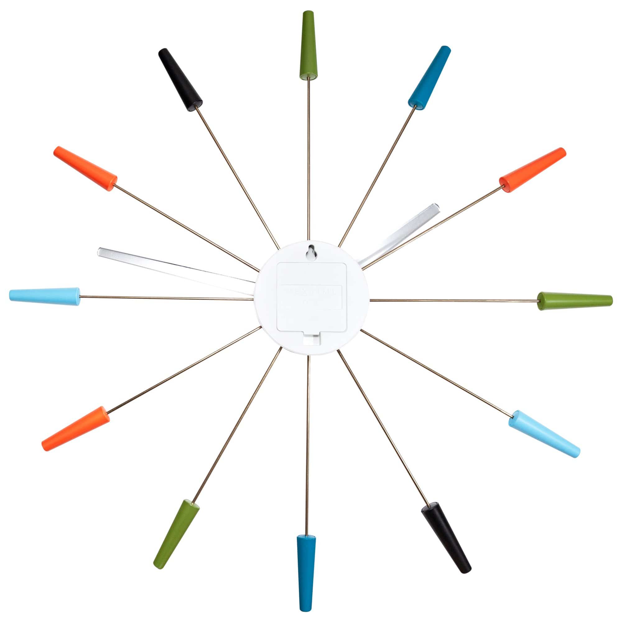 Silent Wall clock - Vintage - 58cm - Stainless Steel - 'Plug Inn' - Goat Corp