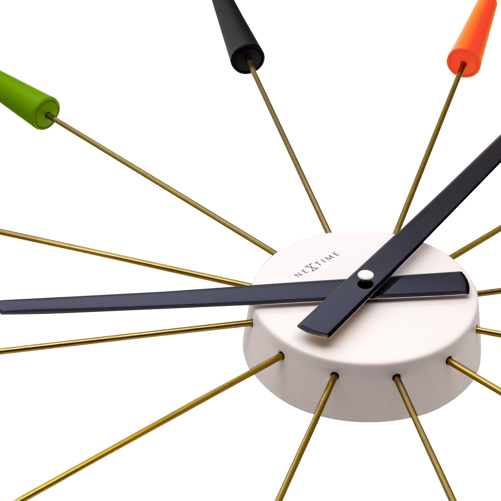 Silent Wall clock - Vintage - 58cm - Stainless Steel - 'Plug Inn' - Goat Corp