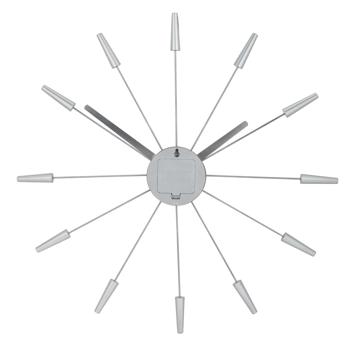 Silent Wall clock - Vintage - 58cm - Stainless Steel - 'Plug Inn' - Goat Corp