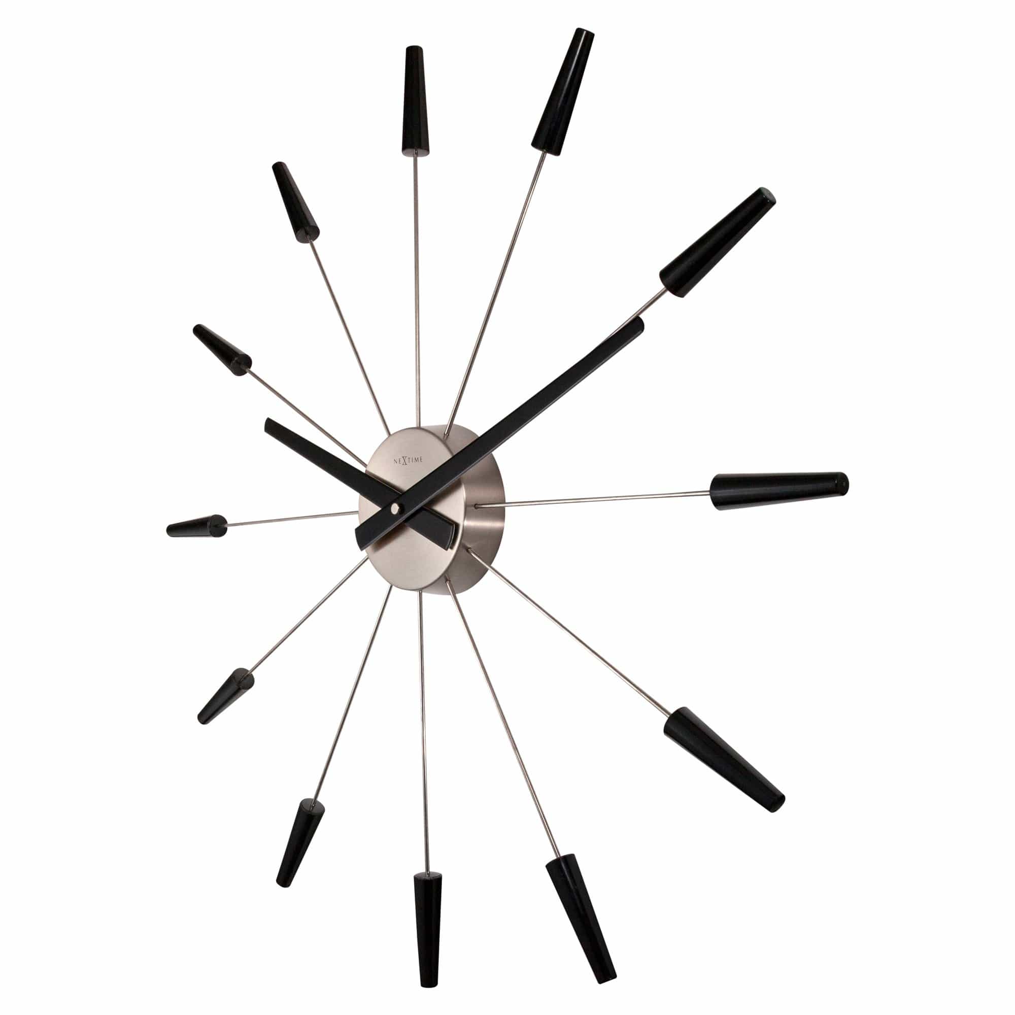 Silent Wall clock - Vintage - 58cm - Stainless Steel - 'Plug Inn' - Goat Corp