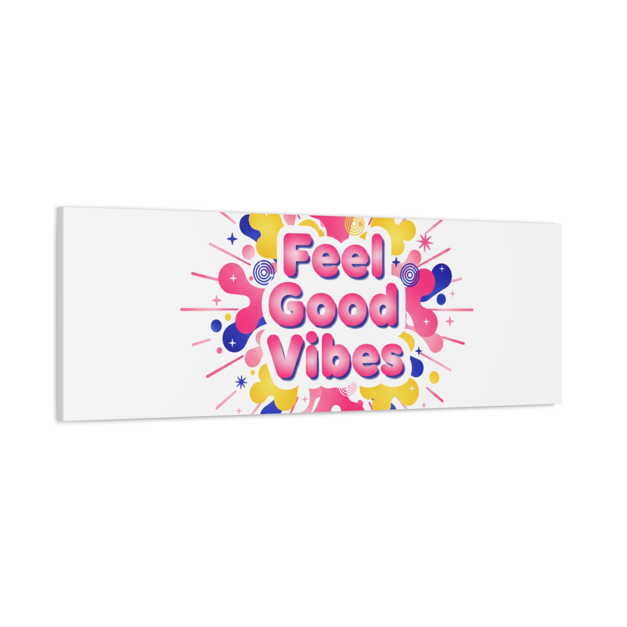 Feel Good Vibes Canvas | Dopamine Decor, Neon Gradient Squishy Art