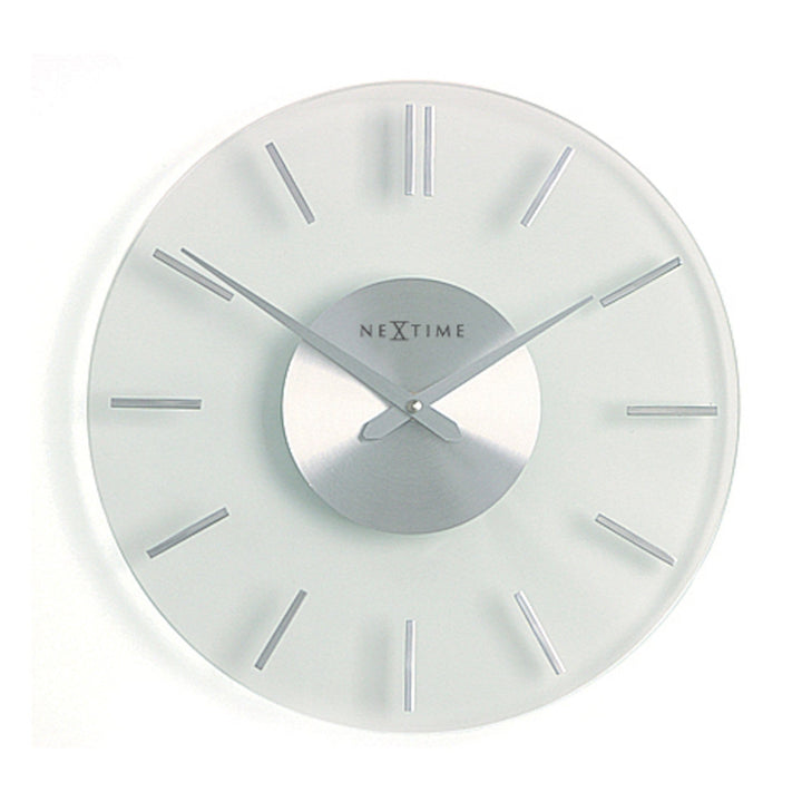 Wall clock -  26 cm - Aluminum - Glass - 'Stripe' - Goat Corp
