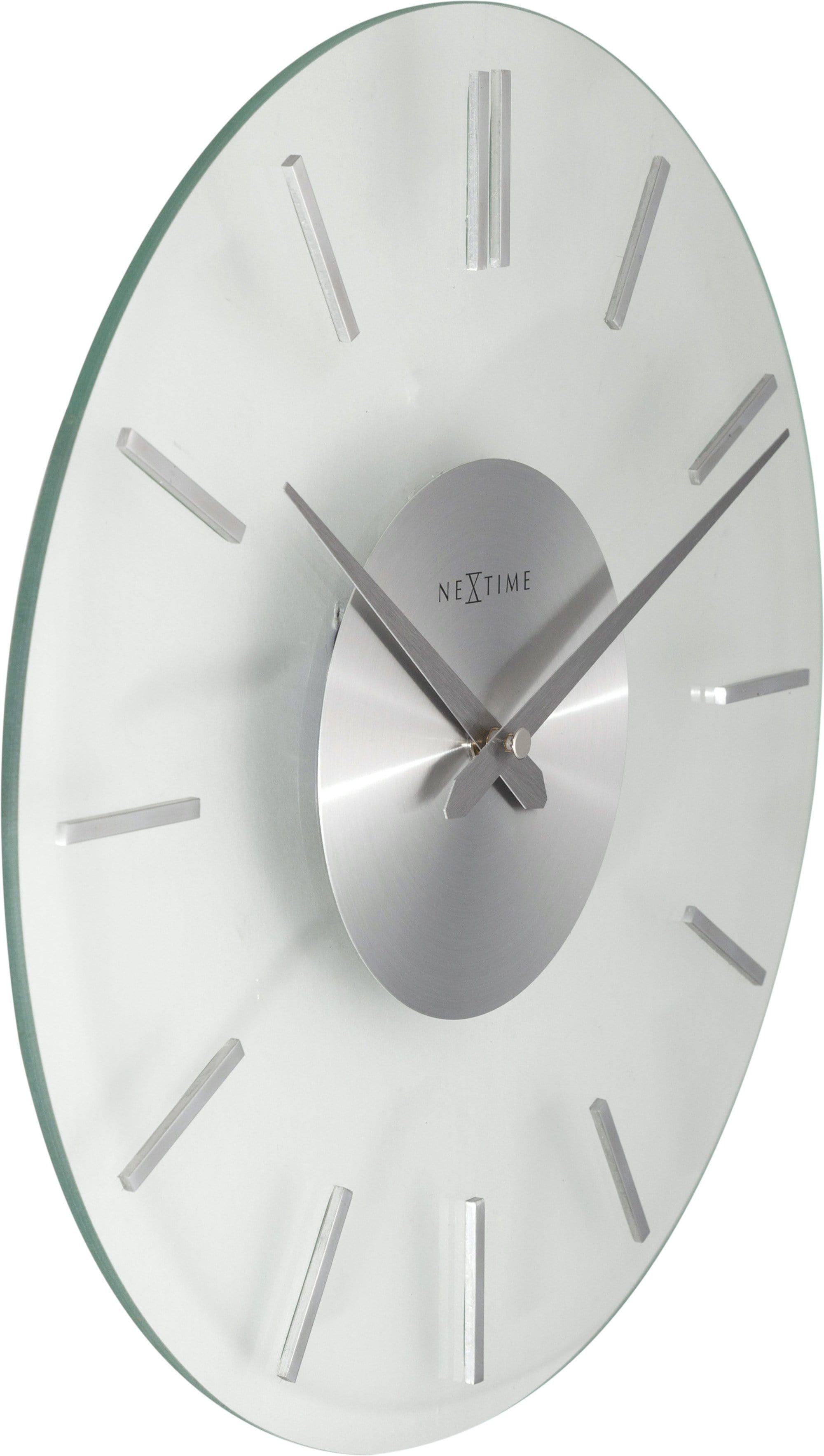 Wall clock -  26 cm - Aluminum - Glass - 'Stripe' - Goat Corp