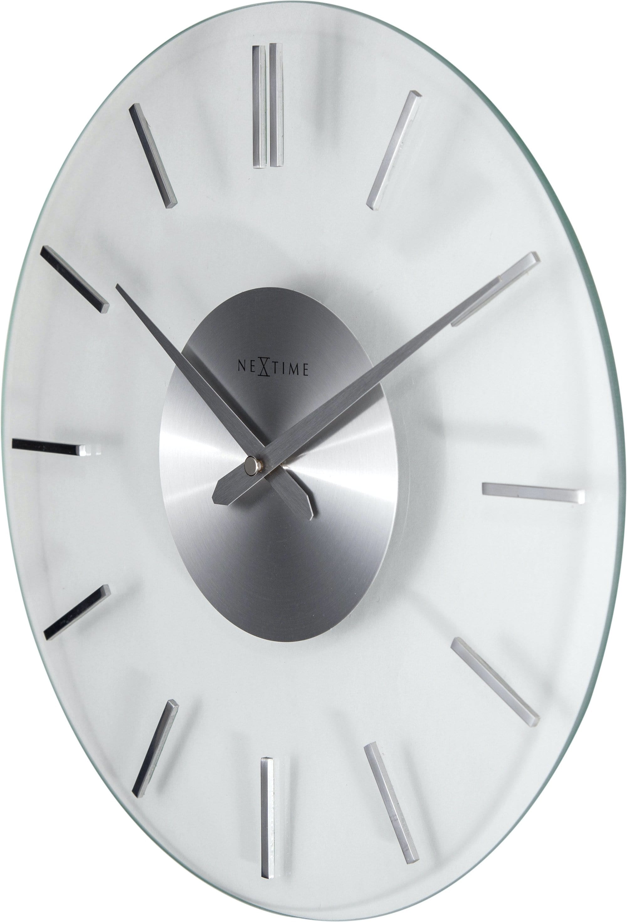 Wall clock -  26 cm - Aluminum - Glass - 'Stripe' - Goat Corp