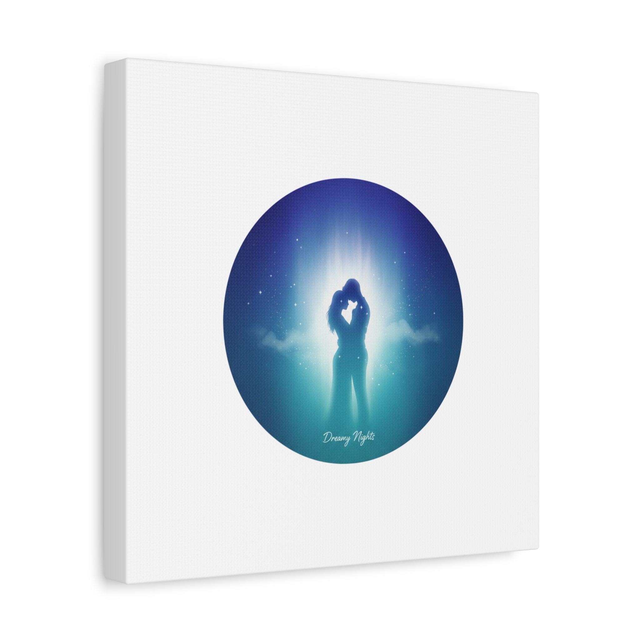 Dreamy Nightscape Canvas | Afterlight Atmospheric Print, Luminous Night Bloom