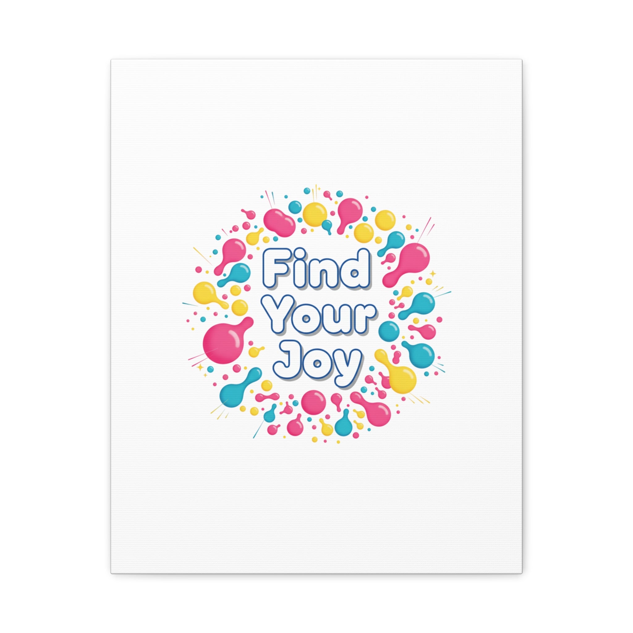 Find Your Joy Canvas | Dopamine Decor, Neon Gradient Squiggle Art