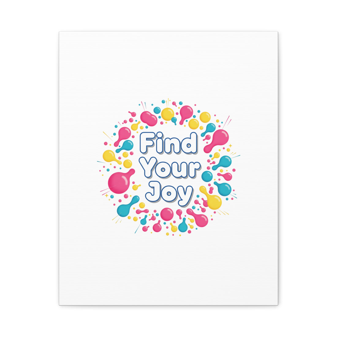 Find Your Joy Canvas | Dopamine Decor, Neon Gradient Squiggle Art