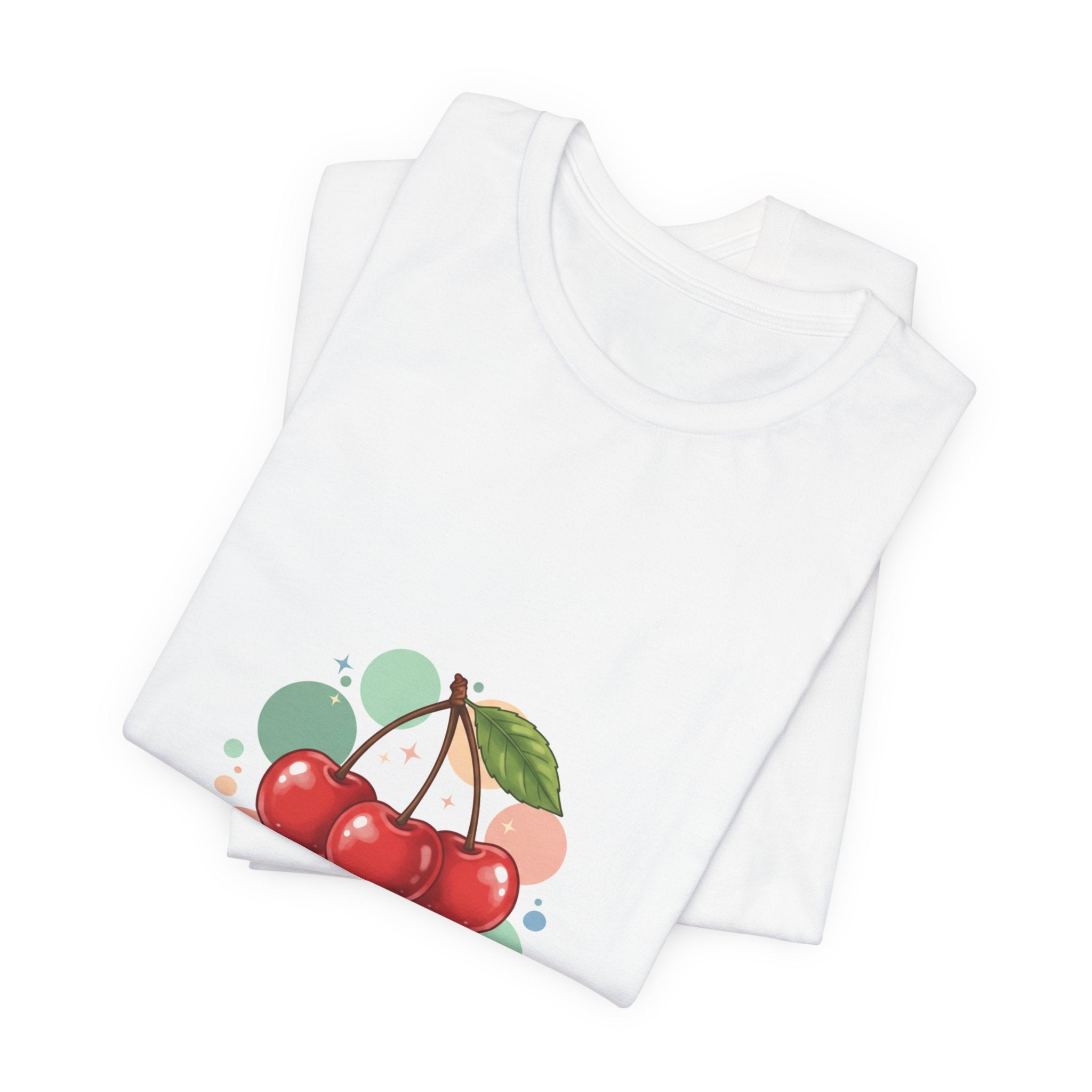 Cherry Cluster Tee | vintage cherry design, kawaii fruit graphic