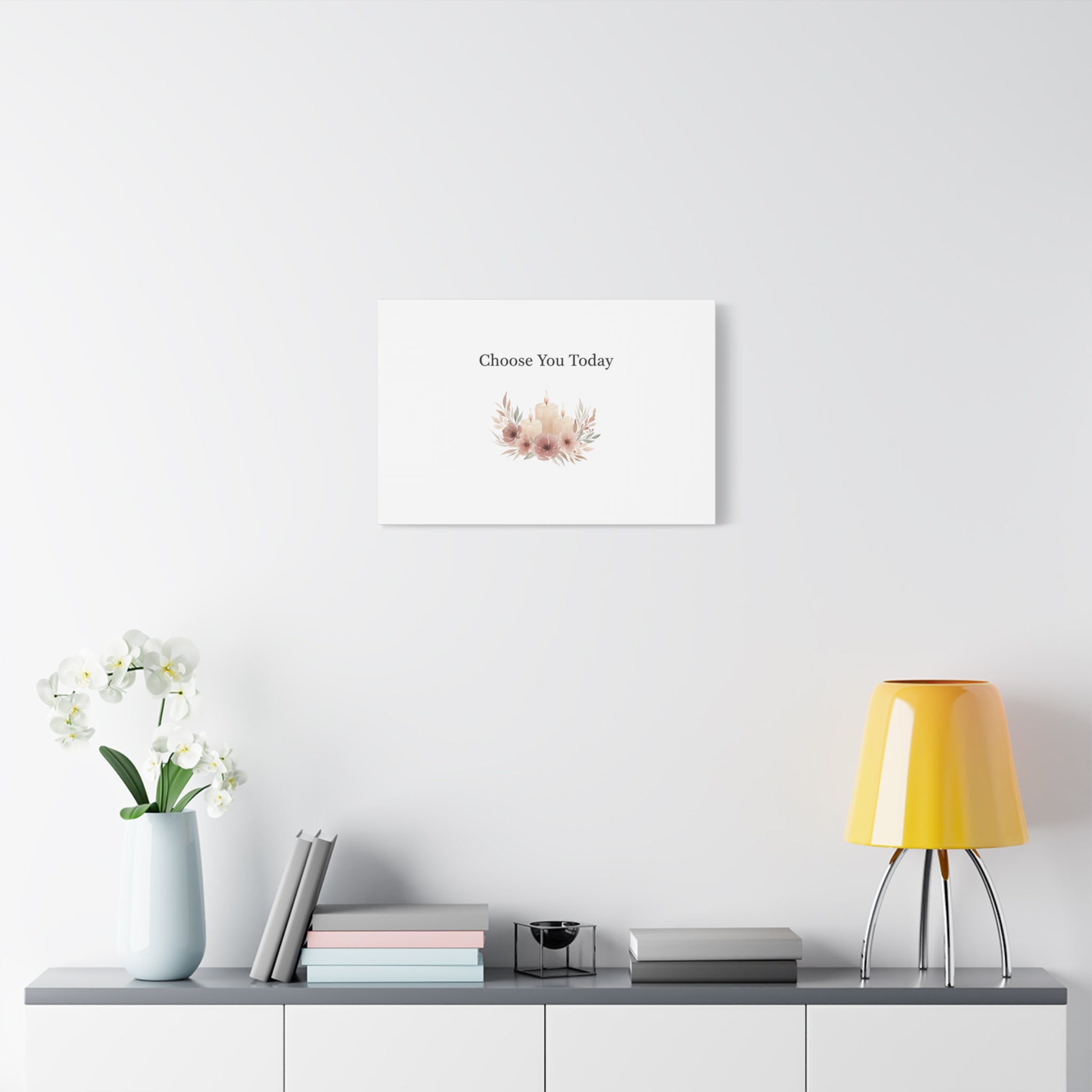 Choose You Today Canvas | Self-Love Valentine, Self Care Wall Art