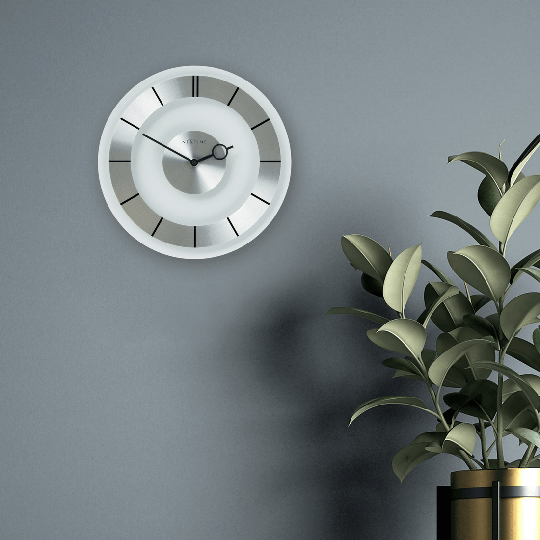 Wall clock -  31 cm - Metal - Glass - 'Retro' - Goat Corp