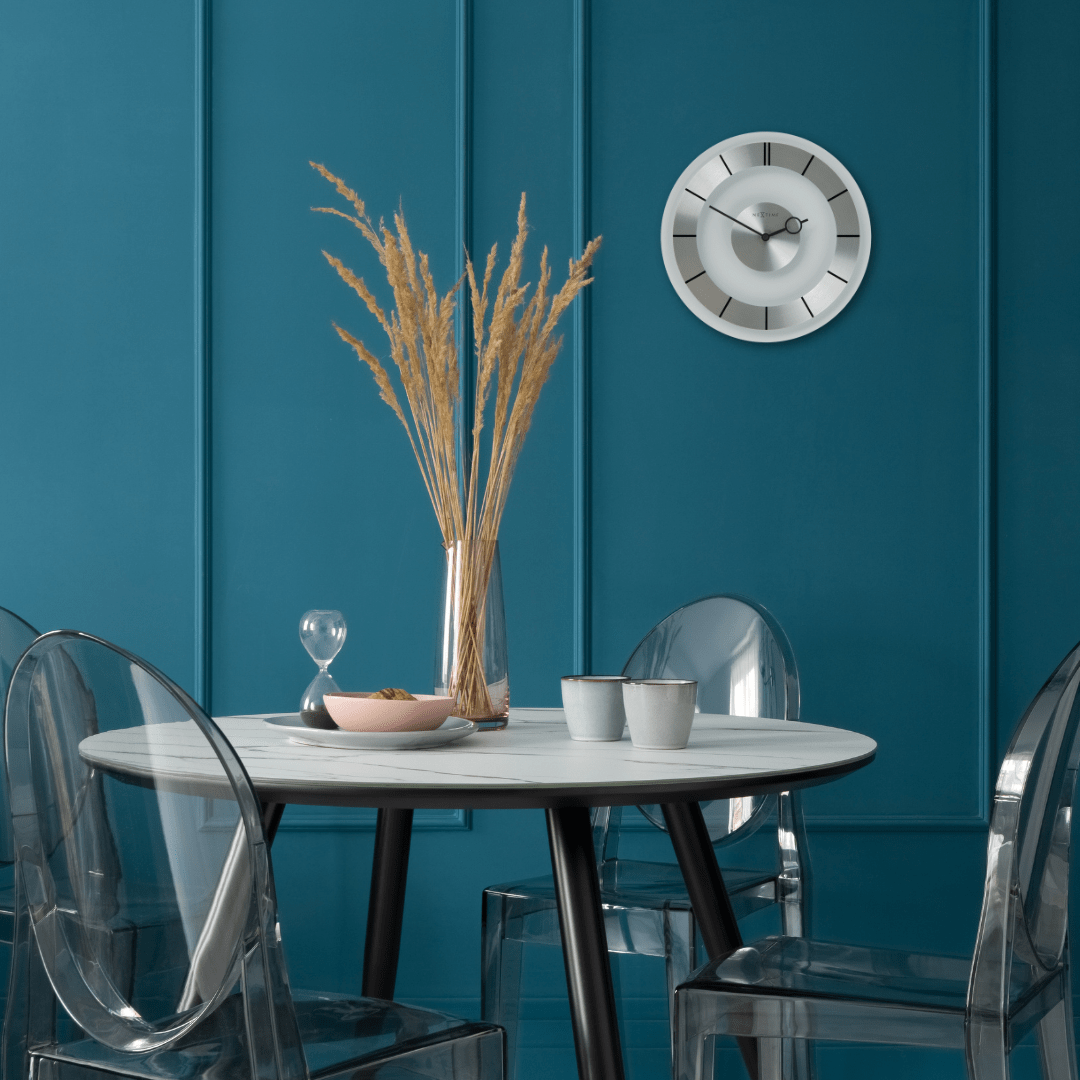 Wall clock -  31 cm - Metal - Glass - 'Retro' - Goat Corp