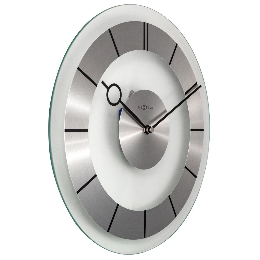 Wall clock -  31 cm - Metal - Glass - 'Retro' - Goat Corp