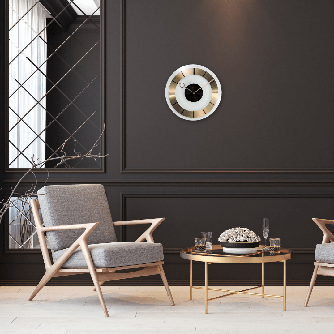 Wall clock -  31 cm - Glass -  'Retro' - Goat Corp