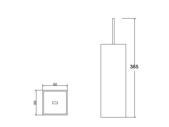 Eris vrijstaande toiletborstelhouder chroom