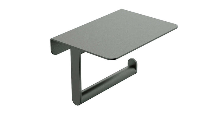 Alonzo toiletrolhouder met planchet gunmetal PVD