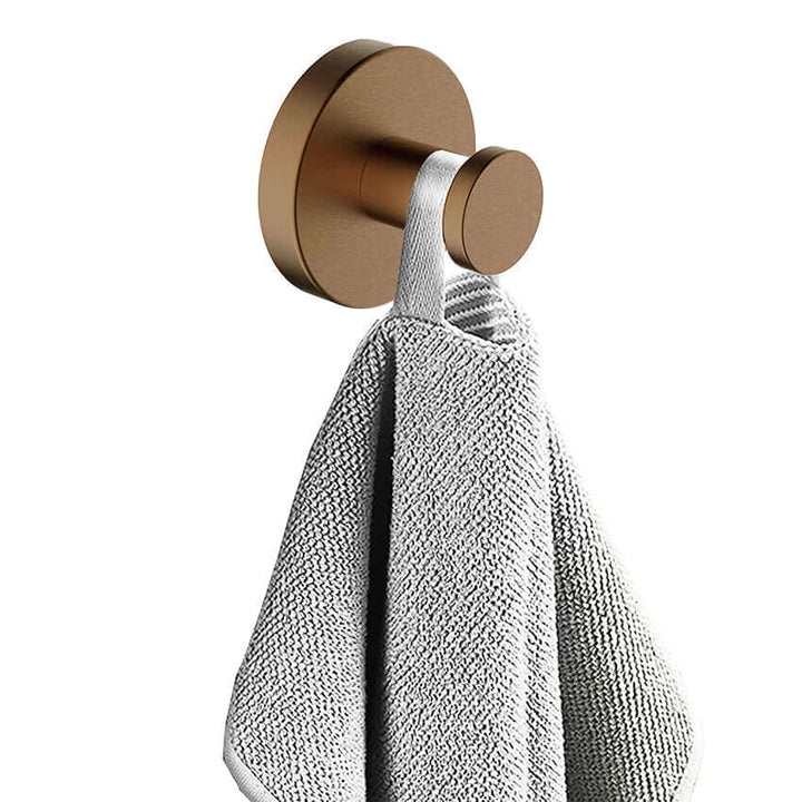 Alonzo handdoekhaak groot geborsteld brons koper PVD