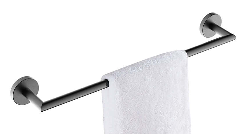 Alonzo handdoekrek gunmetal PVD