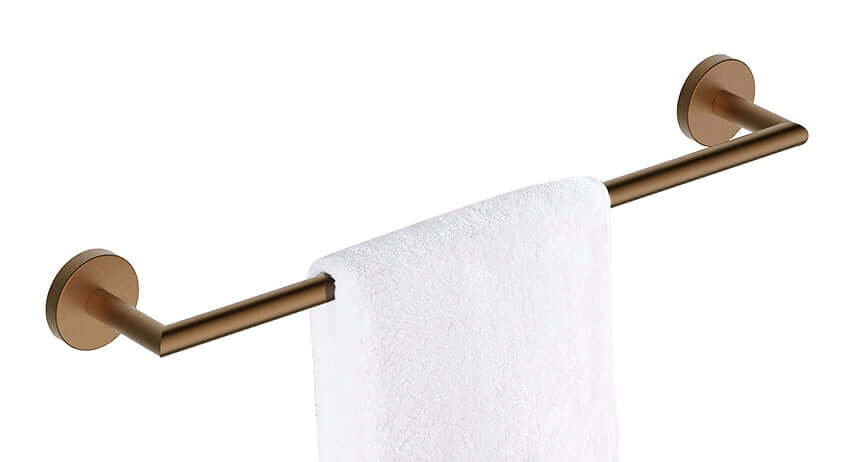 Alonzo handdoekrek geborsteld brons koper PVD