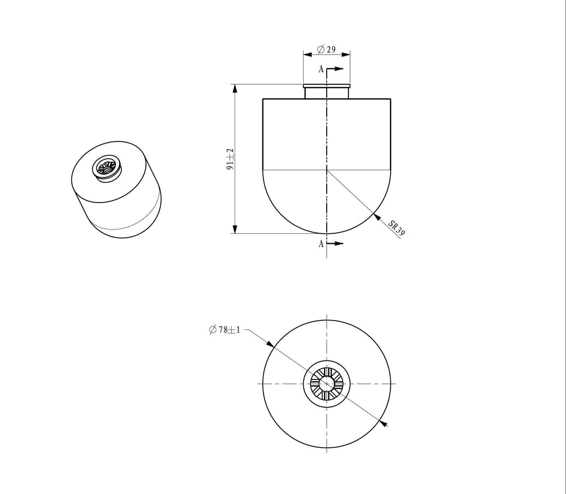 Losse opzetborstel Wiesbaden Alonzo in zwart