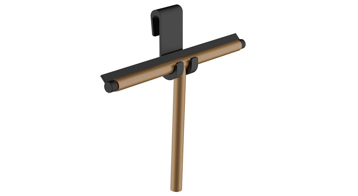 Alonzo ruitenwisser Wiesbaden met flexibele glashaak in geborsteld bronskoper