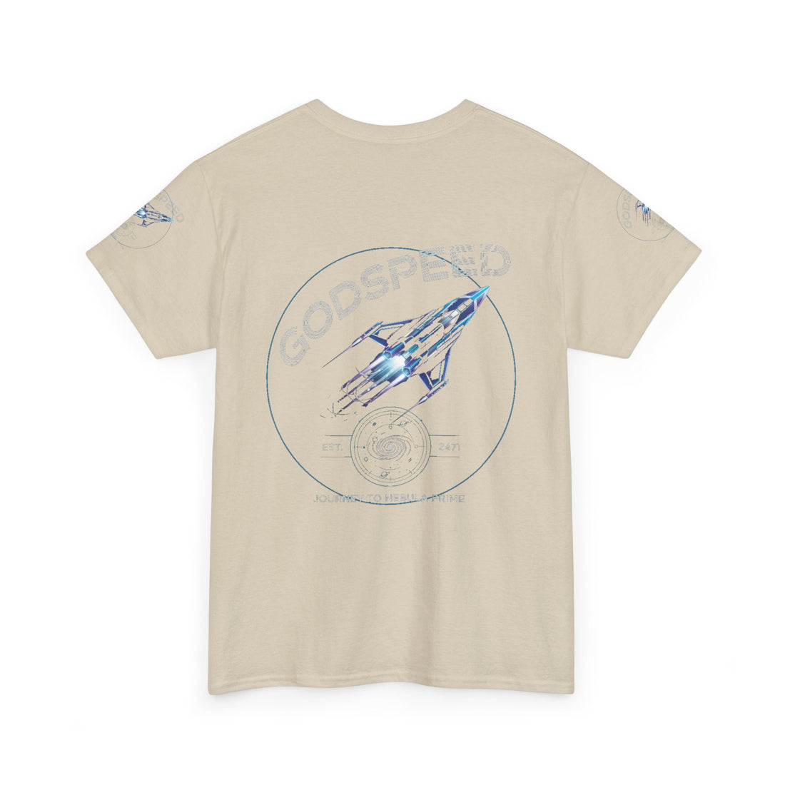 Rocket Space Unisex Tee - Godspeed to the Stars Design - Goat Corp