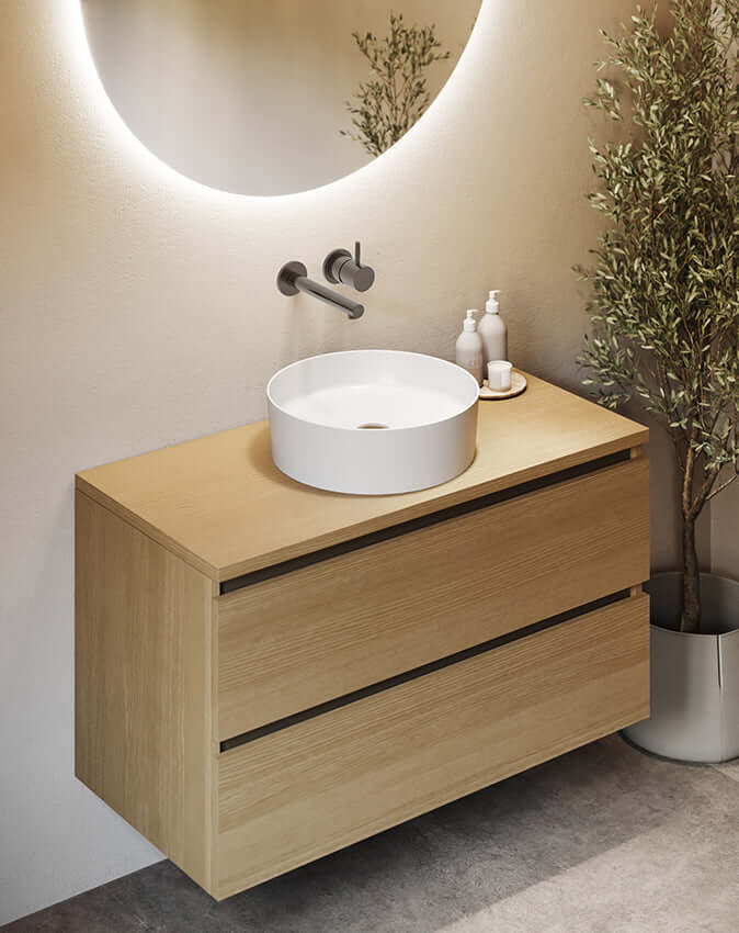 Style wastafelkraan inbouw gunmetal PVD