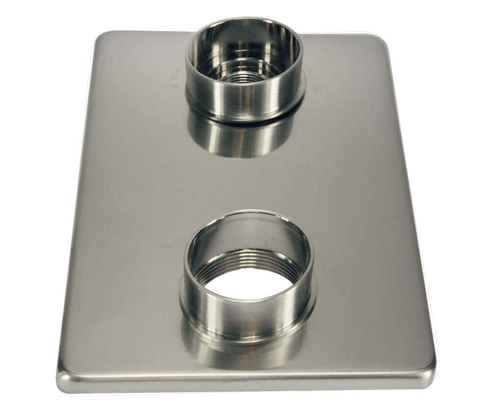 Afwerkingsset Wiesbaden 8 mm Uitbreidingsset voor 2-knops douchethermostaat RVS