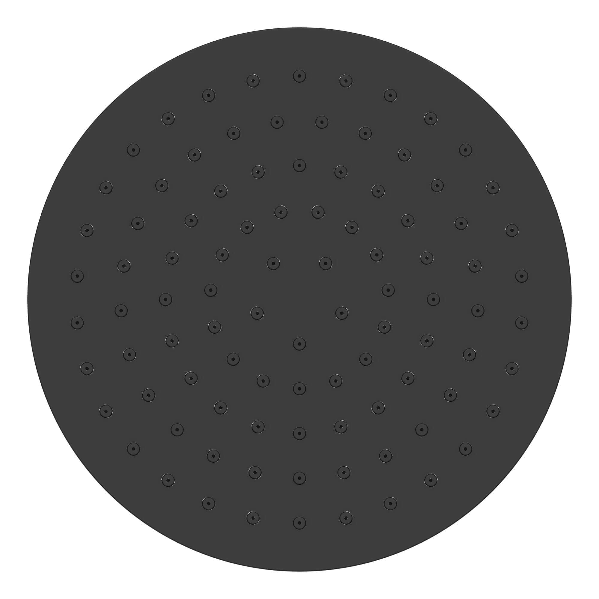 20X20 Cm Matzwarte ronde hoofddouche Wiesbaden